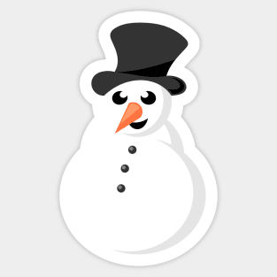 Cartoon snowman Sticker